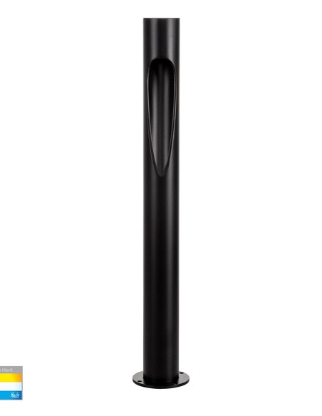 HV1660T-BLK-24V - HV1660T-Black-240V | HV1660T-Black-24V - Fedor Aluminium Black 600mm Round LED Bollard Lights 