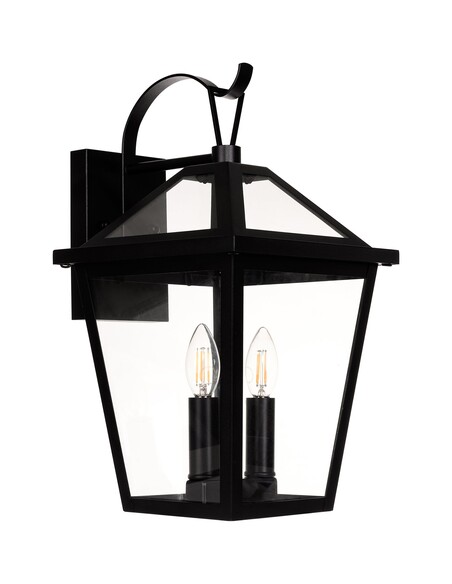 HV3538W-S-BLK - HV3538W-S-Black - Karter Galvanised Iron Black Wall Light