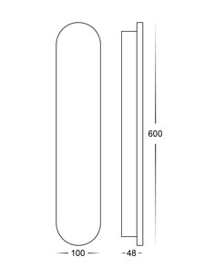 HV3562T-BR - Barline Shadow Aluminium Brass 600mm Wall LightHV3562T-BR 2