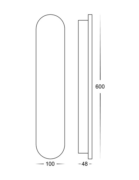 HV3562T-BR - Barline Shadow Aluminium Brass 600mm HV3562T-BR