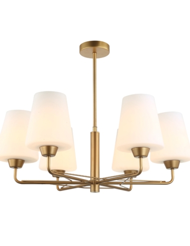 ABBEY2 - ABBEY Interior Traditional 6 Lamps Opal ABBEY2