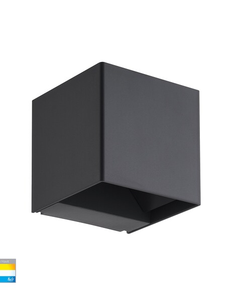 HV3611T-BLK - HV3611T-Black - Celes Polycarbonate Black Square Up & Down Wall Light