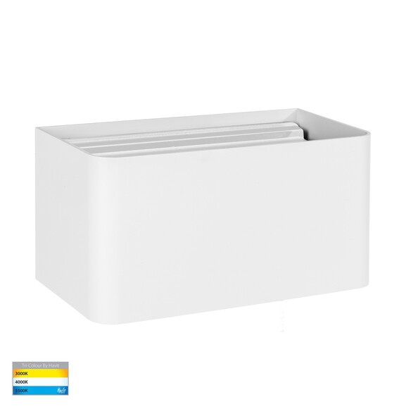 HV36584T-WHT-SQ - HV36584T-White-Square - Versa White Square Up & Down Wall Light