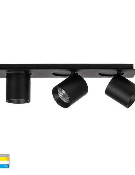 HV4003T-3-BLK - HV4003T-3-Black - Sbarra Black 3 Light Adjustable Bar Light