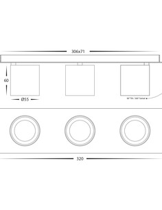 HV4003T-3-BLK - HV4003T-3-Black - Sbarra Black 3 Light HV4003T-3-BLK 2