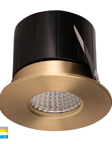 HV5511T-BR - Prime Brass Coloured Fixed LED Downlight