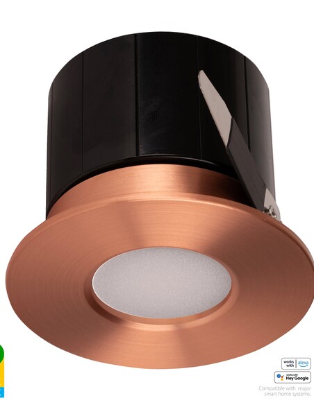 HV5511RGBCW-CP - Prime Copper Coloured Fixed RGBCW WIFI LED Downlight