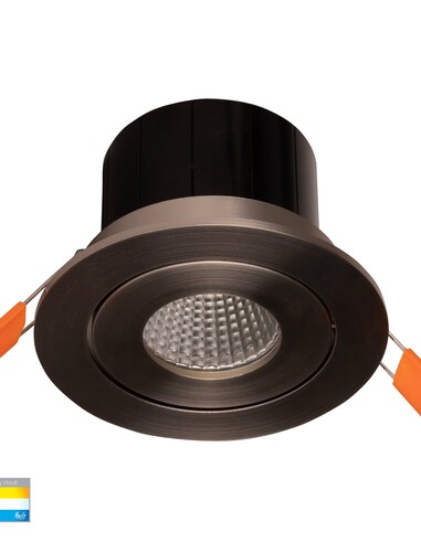 HV5512T-NK - HV5512T-Nickel - Prime Nickel Coloured Tilt LED Downlight