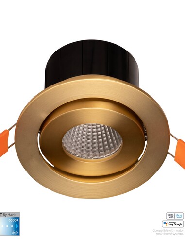 HV5512CCT-BR - Prime Brass Coloured Tilt CCT WIFI HV5512CCT-BR