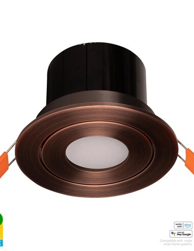 HV5512RGBCW-AB - Prime Antique Brass Tilt RGBCW WIFI LED Downlight