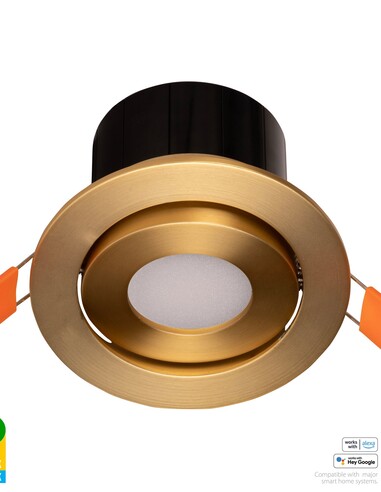 HV5512RGBCW-BR - Prime Brass Coloured Tilt RGBCW HV5512RGBCW-BR
