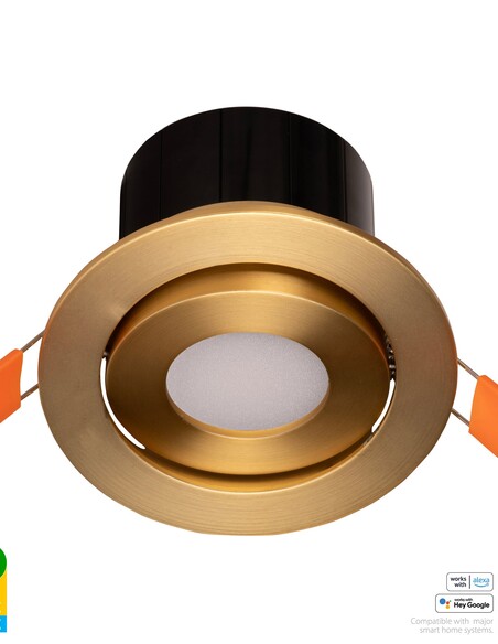 HV5512RGBCW-BR - Prime Brass Coloured Tilt RGBCW HV5512RGBCW-BR