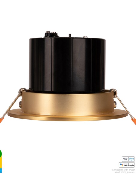 HV5512RGBCW-BR - Prime Brass Coloured Tilt RGBCW HV5512RGBCW-BR