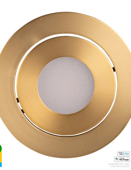 HV5512RGBCW-BR - Prime Brass Coloured Tilt RGBCW HV5512RGBCW-BR