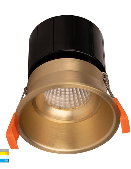 HV5513T-BR - Prime Brass Coloured Fixed Deep LED Downlight