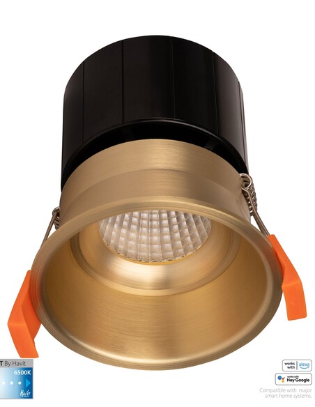 HV5513CCT-BR - Prime Brass Coloured Fixed Deep CCT WIFI LED Downlight