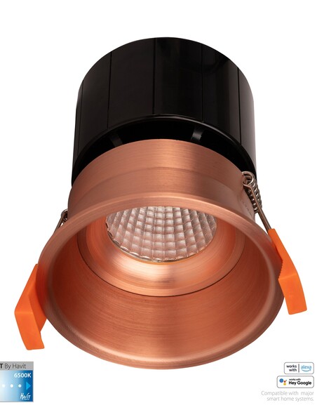 HV5513CCT-CP - Prime Copper Coloured Fixed Deep CCT WIFI LED Downlight