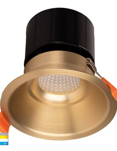 HV5514T-BR - Prime Brass Coloured Fixed Deep LED DownlightHV5514T-BR
