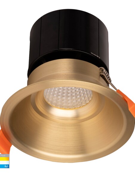 HV5514T-BR - Prime Brass Coloured Fixed Deep LED Downlight