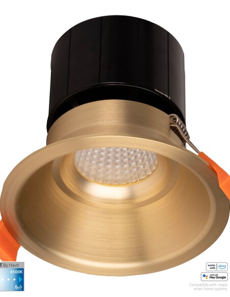 HV5514CCT-BR - Prime Brass Coloured Fixed Deep CCT WIFI LED Downlight
