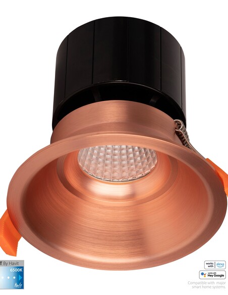HV5514CCT-CP - Prime Copper Coloured Fixed Deep CCT WIFI LED Downlight