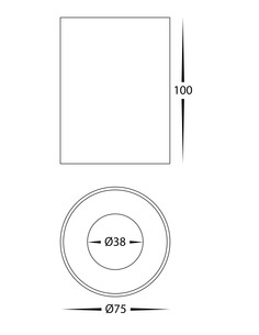 HV5841S-BR - Nella Brass 7W Surface Mounted LED DownlightHV5841S-BR 2