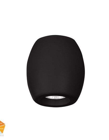 HV5848S-BLK - HV5848S-Black - Nella Black 7W Surface Mounted LED Downlight