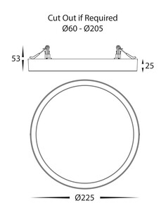 HV5863S-WHT - HV5863S-White - Auster White 18W LED Ceiling HV5863S-WHT 2
