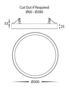 HV5864S-WHT - HV5864S-White - Auster White 24W LED Ceiling HV5864S-WHT 2