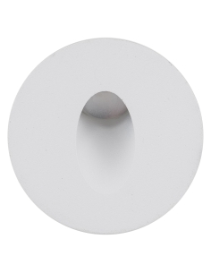 Mini Recessed Round Step Light White AluminiumHV3206C-WHT