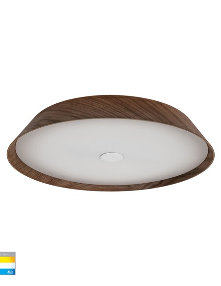 HV5873T - Noyer Walnut Timber 510mm Ceiling Mounted LED Oyster