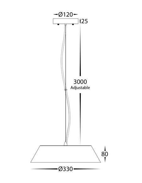 HV5871T-PDT - Noyer 330mm Walnut Timber LED HV5871T-PDT