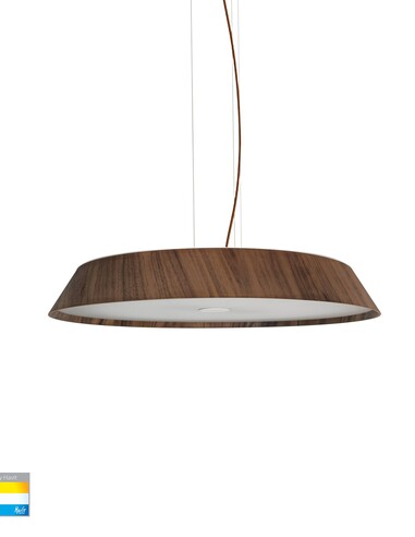 HV5874T-PDT - Noyer 610mm Walnut Timber LED Pendant