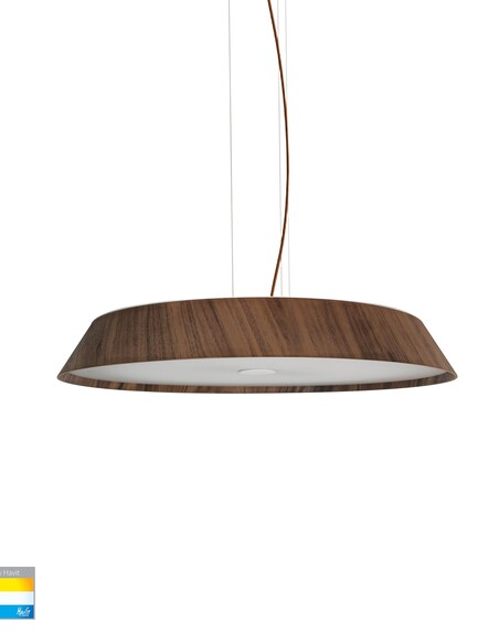 HV5874T-PDT - Noyer 610mm Walnut Timber LED Pendant
