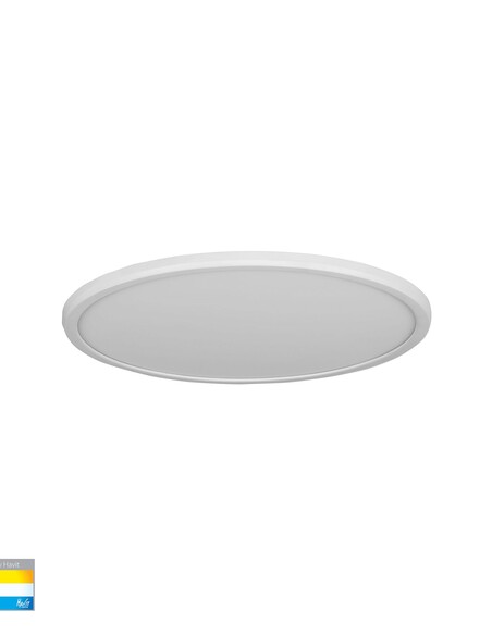HV5876T-WHT - HV5876T-White - Slim White 16W LED Ceiling Mounted Oyster Light