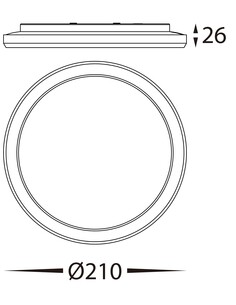 HV5876T-WHT - HV5876T-White - Slim White 16W LED Ceiling HV5876T-WHT 2