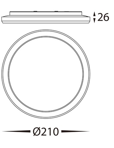 HV5876T-WHT - HV5876T-White - Slim White 16W LED HV5876T-WHT