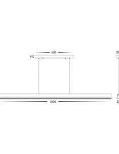 HV6014T - Opex Walnut Timber 1800mm Linear PendantHV6014T 2
