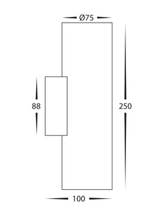 HV8022T - Strokka 2x5w Up & Down Plaster Wall Light HV8022T 2