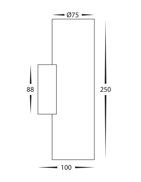 HV8022T - Strokka 2x5w Up & Down Plaster Wall HV8022T
