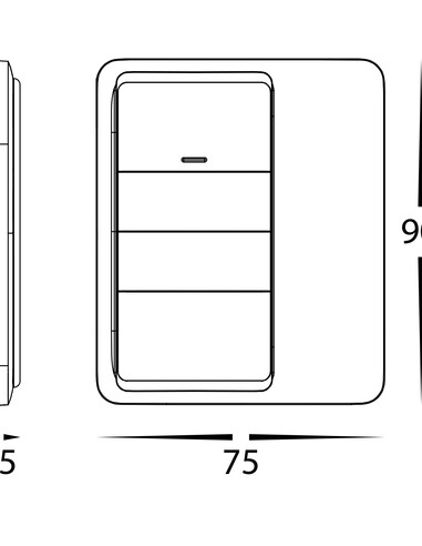 HV9253 - Wireless Wall Mounted Wall SwitchHV9253