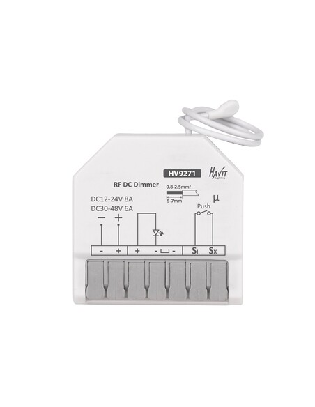 HV9271 - 12-24v DC Single Channel RF + Push Dim Receiver