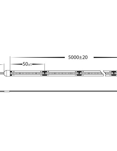 HV9761-IP54-320-Y - 9.6W IP54 24v DC Yellow COB HV9761-IP54-320-Y