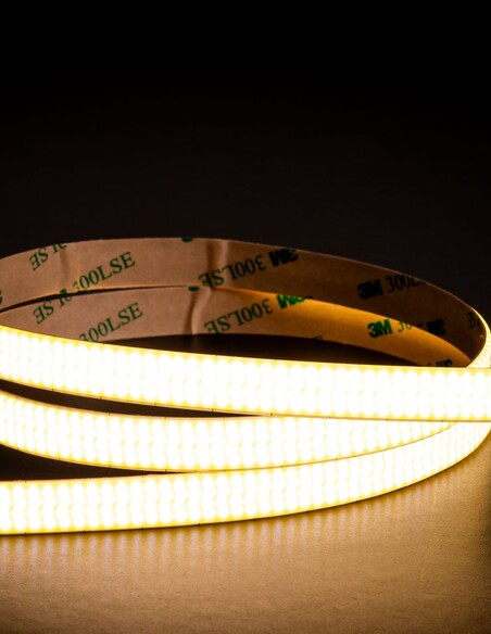HV9761-IP20-1280-3K - 15W IP20 24v DC COB 3000K LED Strip