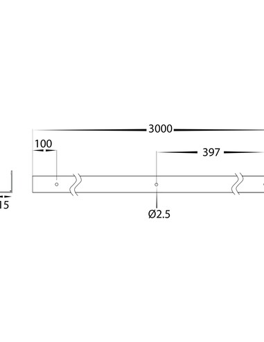 HV9795-1-ALU - Aluminium Channel to suit HV9795 HV9795-1-ALU