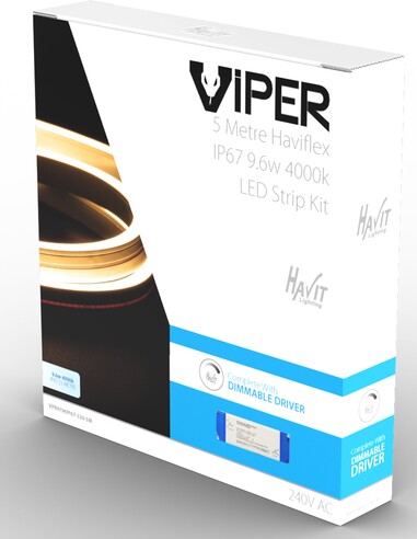Viper Side Bend Haviflex 9.6W Per Metre 5m LED Strip kit 4000K