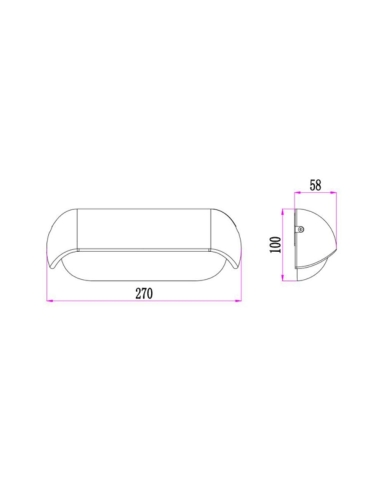 AKEN2 - AKEN Surface Mounted Eyelid Round Edge AKEN2