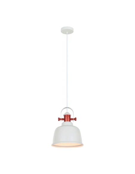 ALTA1 - ALTA Industrial Bell Shape With Copper Highlights Pendant Lights - Matte White