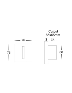 Recessed Square White Step LightHV3102C 2