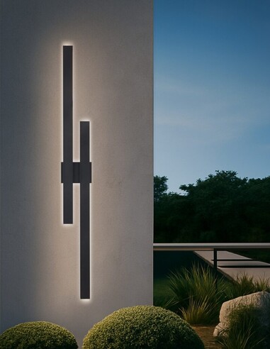EBIZA EX2-BK - EBIZA 2 LIGHT EXTERIOR WALL LIGHT EBIZA EX2-BK